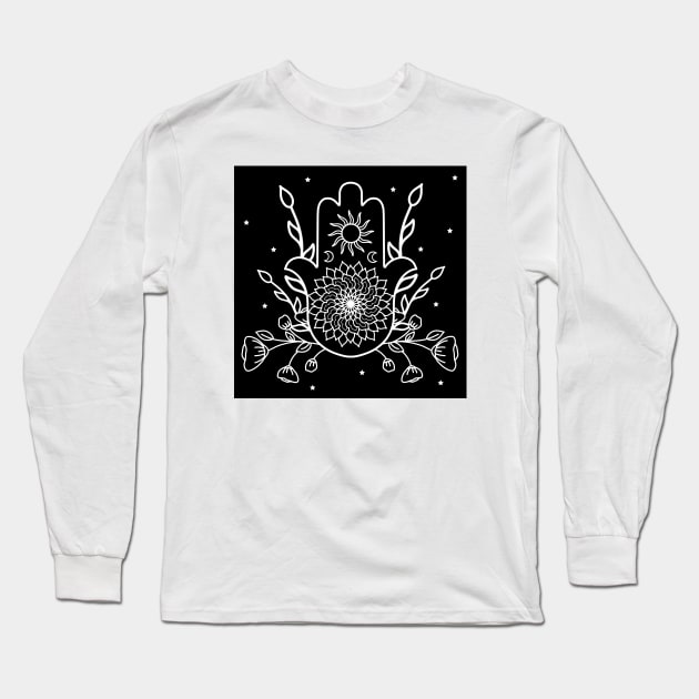 Hamsa hand Long Sleeve T-Shirt by Jasmwills